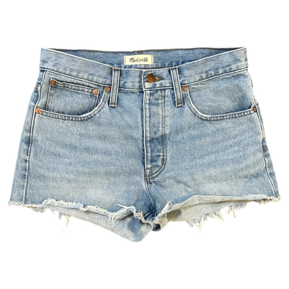 Madewell Light Wash Relaxed Denim Shorts Size 27 - Picture 2 of 8